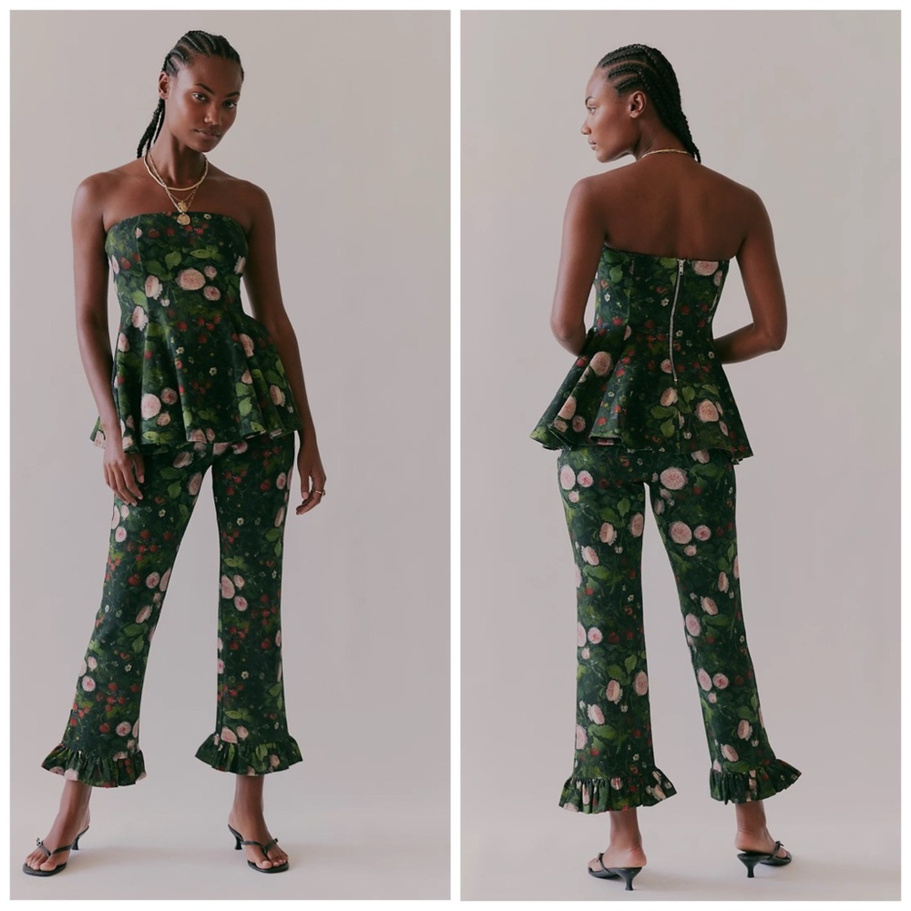 Free People‎ Selkie Candelabra Set Floral Ruffle Medium 2 Piece